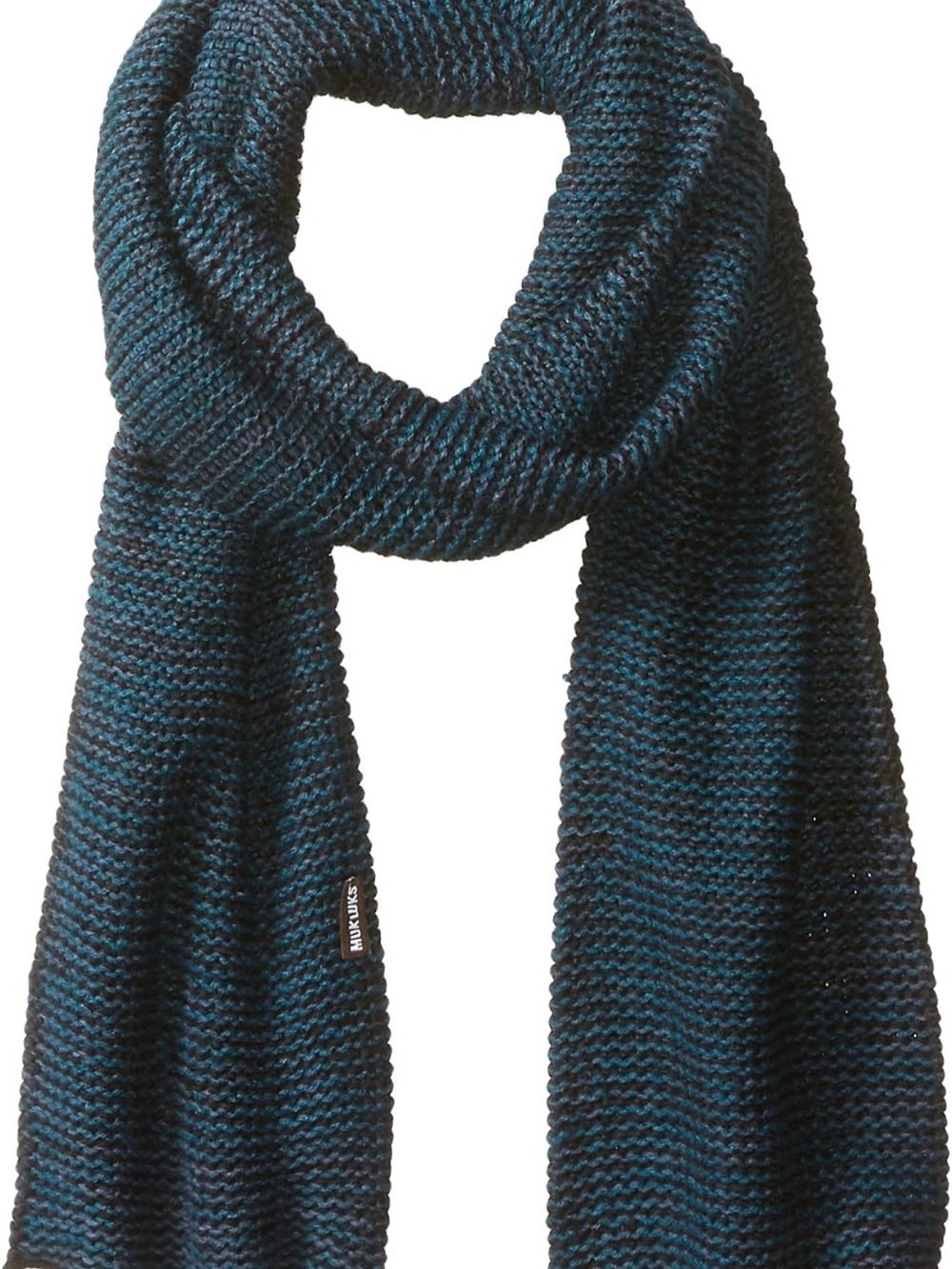 Muk Luks Teal and Black Men's Knit Scarf